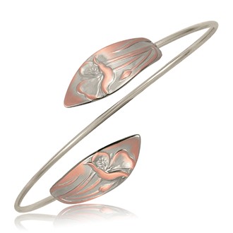 Lily Two-tone Wire Bypass Adjustable Cuff