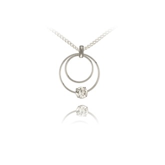 Swarovski Crystal Double Ring Pendant