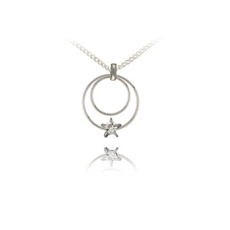 Swarovski Crystal Double Ring Pendant