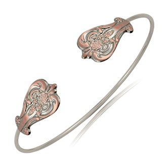 Flower Spoon two-tone Adjustable cuff