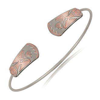 Thunderbird Two-Tone Adjustable wire Cuff