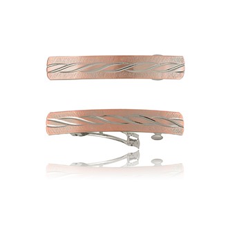 Twist Inlay Pair Barettes