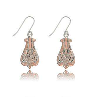 Flower Spoon two-tone earrings