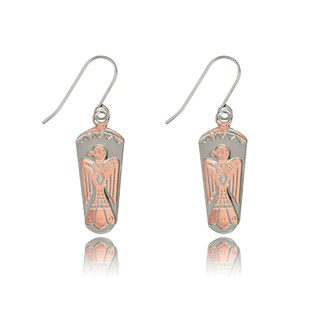 Thunderbird two-tone earrings