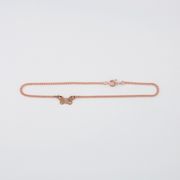Engraved Mini Butterfly Anklet