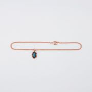 Oval Simulated Stone Anklet