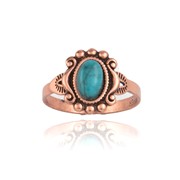 Oval Simulated Stone Adjustable Ring