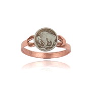 Mini Buffalo Nickel Adjustable Ring