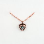 Open Heart with Rhinestone Neck