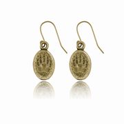 Bear Paw Print Oval Earring