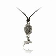Dolphin Charm Drop Nature Pals Oval Dolphin Pendant