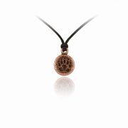 Bear Paw Print Round Adjustable Pendant