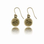 Horse Round Earrings