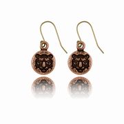 Tiger Face Round Earrings