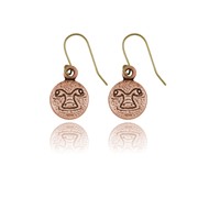 Alligator Face Round Earrings