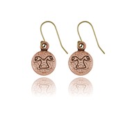 Alligator Face Round Earrings