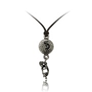 Kokopelli Round Adjustable Pendant Kokopelli Charm Drop