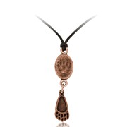 Bear Paw Print Oval Adjustable Pendant Bear Paw Charm Drop