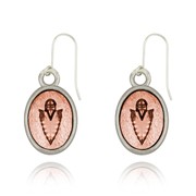 Arrowhead Mini-Elegance Oval Two Tone Earrings