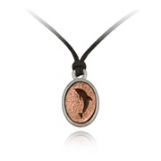 Dolphin Mini-Elegance Oval Adjustable Silk Pendant