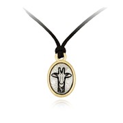 Giraffe Mini-Elegance Oval Adjustable Silk Pendant