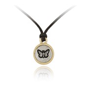Butterfly Mini-Elegance Round Adjustable Silk Pendant