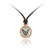 Bat Mini-Elegance Round Adjustable Silk Pendant