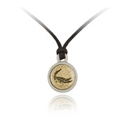 Alligator Mini-Elegance Round Adjustable Silk Pendant