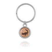 Alligator Mini-Elegance Two Tone Round Key Ring