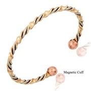 Natural Two-Metal Wide Magnetic Cuff