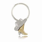 Hat & Boot Elegance Key Ring