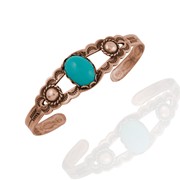 Oval Simulated Stone Teen Cuff