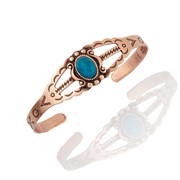 Oval Simulated Stone Teen Cuff