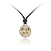 Alligator Face Mini-Elegance Round Adjustable Silk Pendant