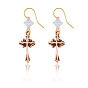 Flanked Cross Earrings