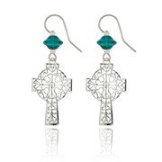 Ornate Filigree Cross Earrings