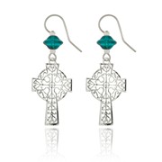 Ornate Filigree Cross Earrings