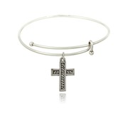 Bordered Cross Slider Bangle