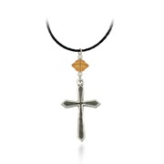 Pointed Edge Outline Cross Pendant