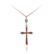 Pointed Edge Outline Cross Pendant