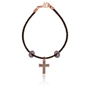 Bordered Cross Braided Bracelet