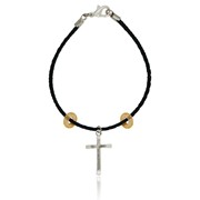 Beveled Edge Cross Braided Bracelet