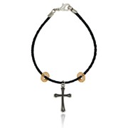 Rounded Edge Outline Cross Braided Bracelet