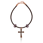 Rounded Edge Outline Cross Braided Bracelet