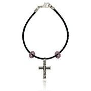 LIFE Cross Braided Bracelet