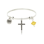 Simple Cross Adjustable Bangle Bracelet