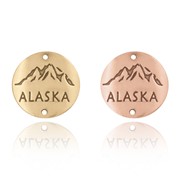 Alaska and Mountains Souvenir Medallion