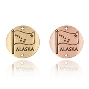 Alaska and Flag Souvenir Medallion
