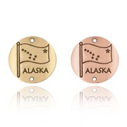 Alaska and Flag Souvenir Medallion