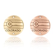 Colorado with Flag Hiking Medallion